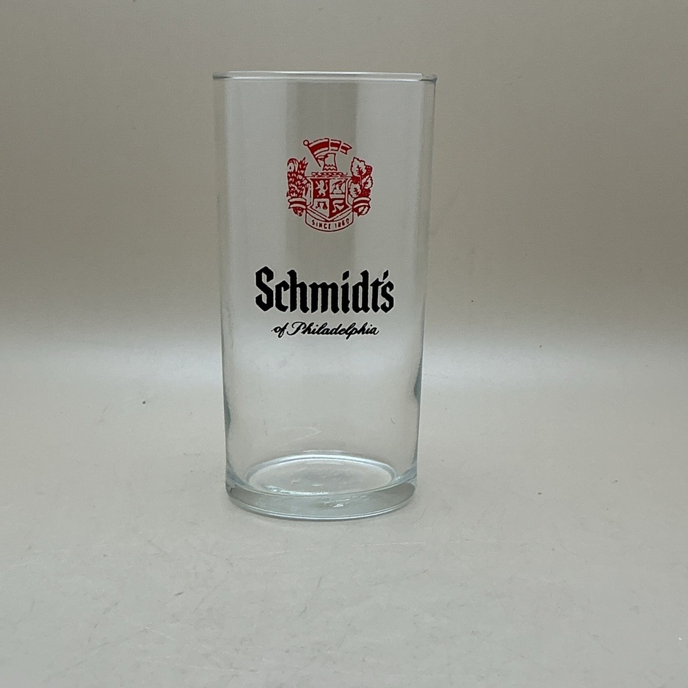Vintage Schmidt's of Philadelphia 8oz Beer Glass, 1950-70s,‎ Red Crest